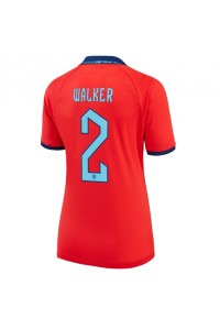 England Kyle Walker #2 Fotballdrakt Borte Klær Dame VM 2022 Korte ermer